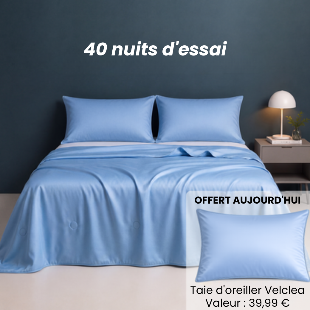 Velclea® – Couverture rafraîchissante qui vous garde au frais toute la nuit.
